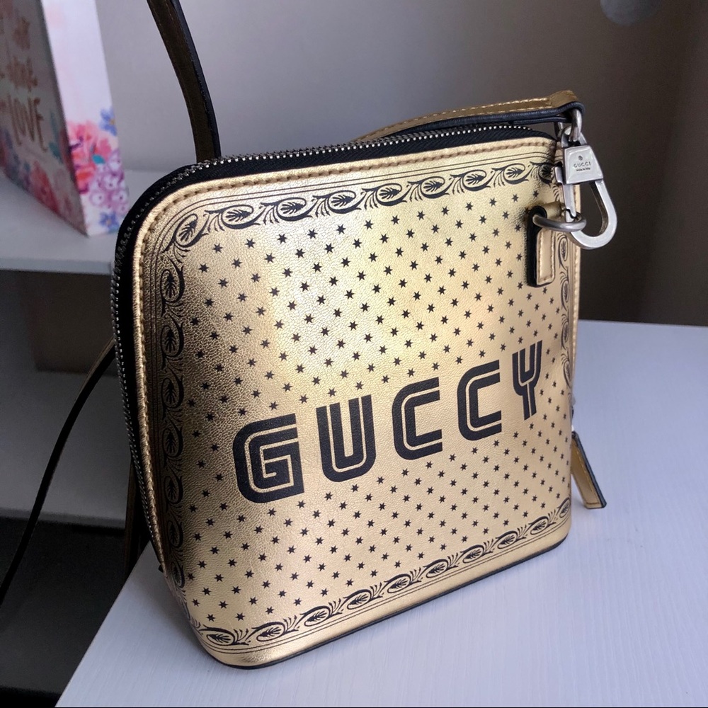 SOLD Gucci GUCCY Sega Script Dome Crossbody - Picture 5 of 16